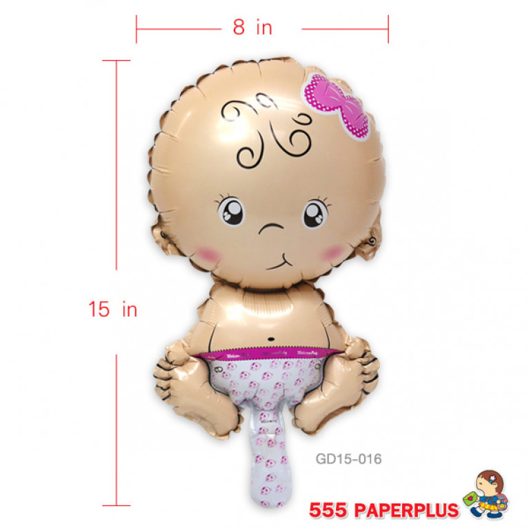 GD15-016 ลูกโป่งเยี่ยมเด็กแรกเกิด ลูกโป่งแฟนซีรูปเด็กหญิง