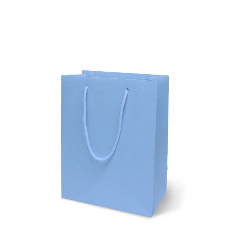 GD265-001-BU ถุงของขวัญ ถุงหิ้ว สีฟ้า กว้าง 17.3 X สูง 25.5 X ขยายข้าง 7 ซม.