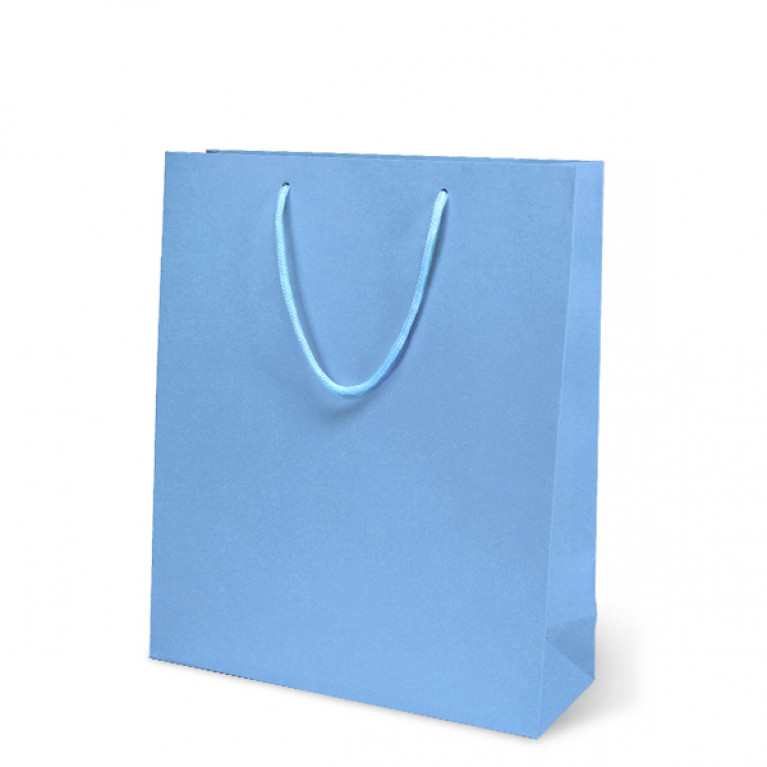 GD266-001-BU ถุงของขวัญ ถุงหิ้ว สีฟ้า กว้าง 25x สูง 37 x ขยายข้าง 9 ซม. 
