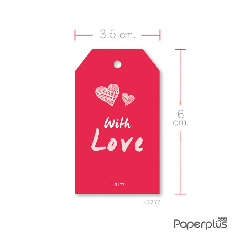 L-LV-3277 Valentine หัวใจคู่With Love ชมพู (50แผ่น)