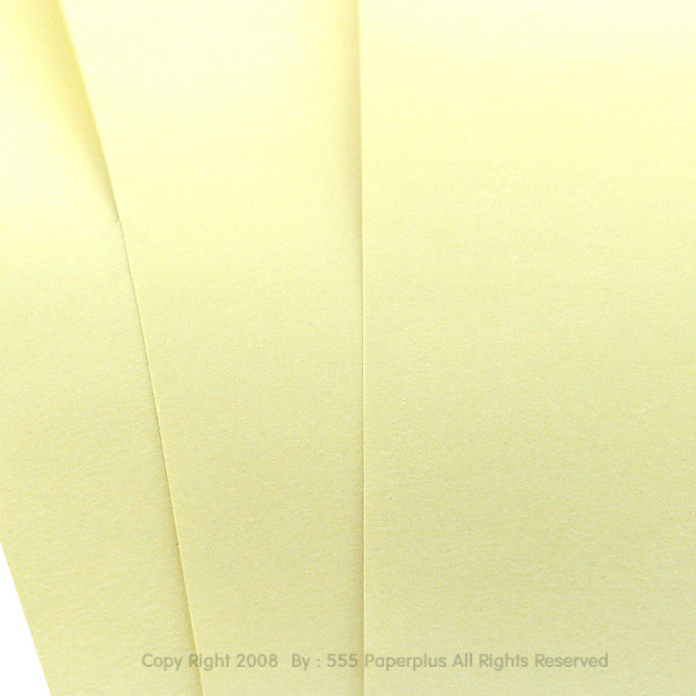 กระดาษ A4 - เมทัลลิค - สีขาวทอง - 100 แกรม (100 แผ่น) Code 83880