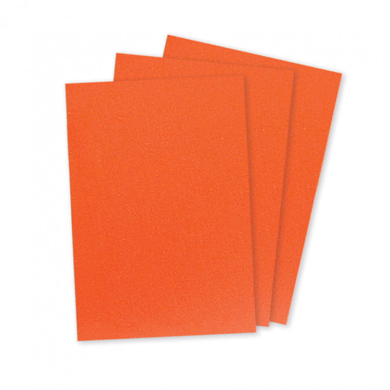 กระดาษปก A4 - สะท้อนแสง - สีส้ม - 180 แกรม (50 แผ่น) Code 33410