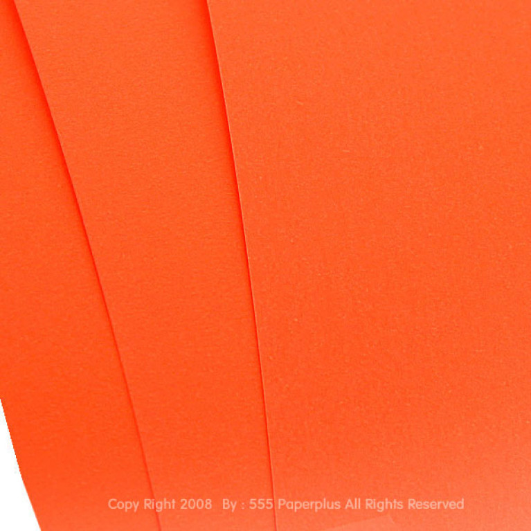 กระดาษปก A4 - สะท้อนแสง - สีส้ม - 180 แกรม (50 แผ่น) Code 33410