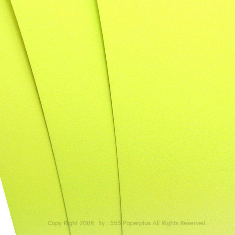 กระดาษปก A4 - สะท้อนแสง - สีเหลือง - 180 แกรม (50 แผ่น) Code 33427