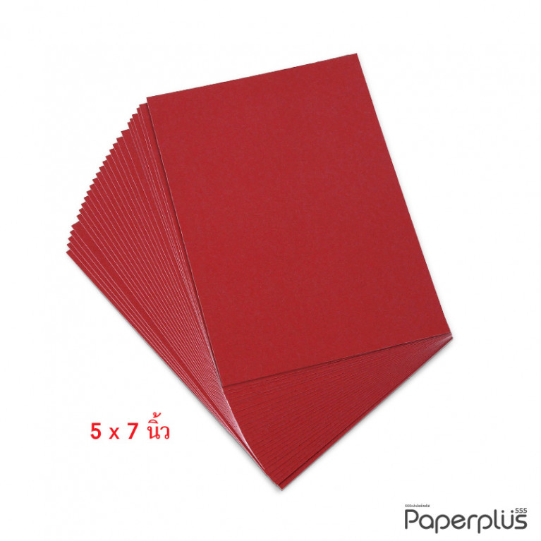 MP102-015 กระดาษเมทัลลิค สีแดง 250 แกรม ขนาด 5x7 นิ้ว (25 แผ่น)