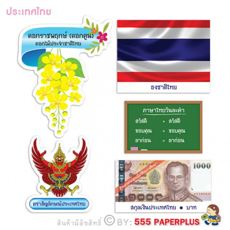 MP226-018 บัตรคำ แฟลชการ์ด 2 ภาษา ชุดข้อมูลอาเซียน 51 แผ่น$