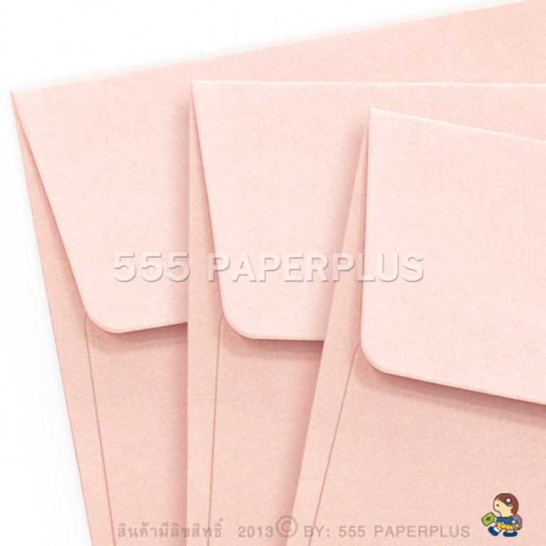 ซองใส่การ์ด No.6x6-มุก สีชมพู มีกลิ่นหอม (50 ซอง) Code 99355