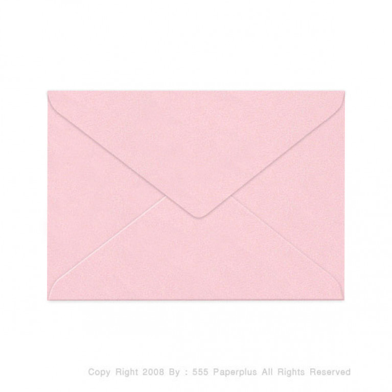 ซองใส่การ์ด No.C6-ปอนด์ ฝาสามเหลี่ยม สีชมพู (50 ซอง) Code 39566 