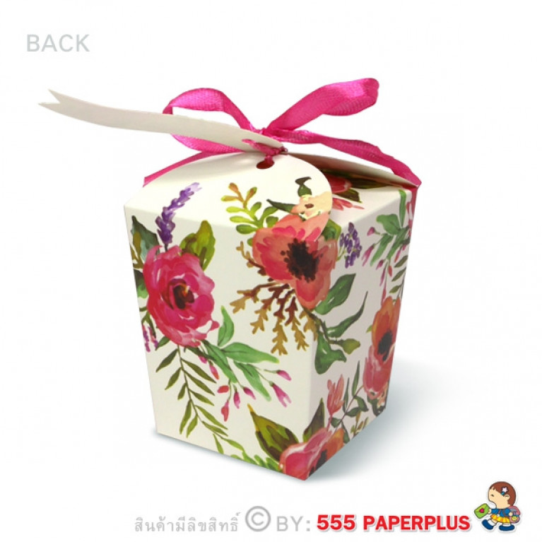 V026-002-L กล่องใส่ของขวัญ ของชำร่วย 5x5x7ซม.(20กล่อง) $