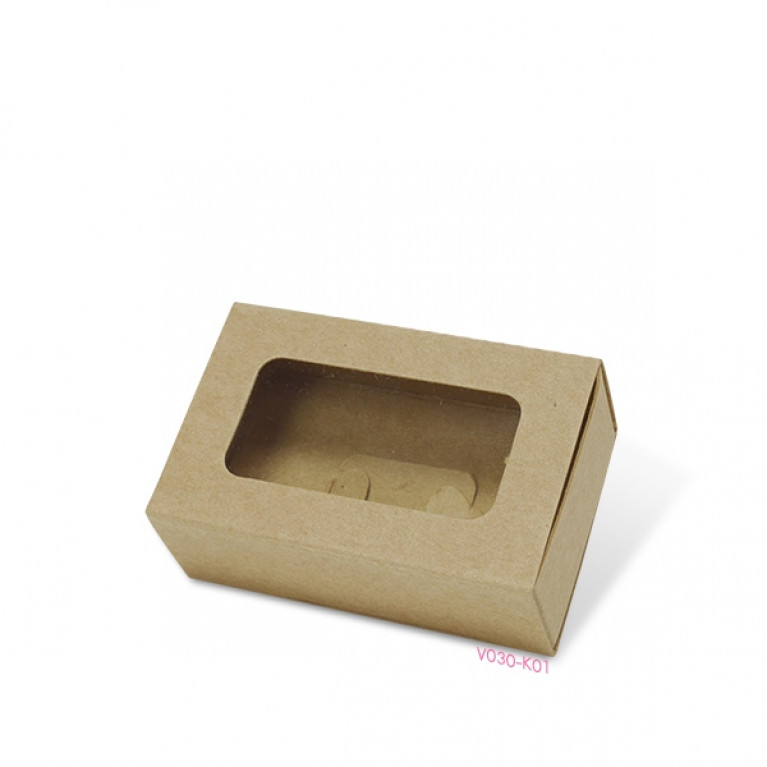 V030-K01 กล่องใส่สบู คราฟท์ กล่องของชำร่วย giftset 4.7x8x2.7 ซม. (20กล่อง) 