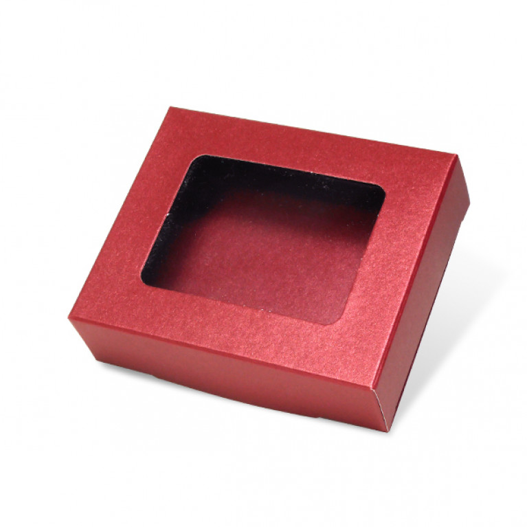 V034W-RD กล่องใส่สบู giftset 7.5x9x2.5ซม.(20กล่อง) (แบบเสียบข้าง) กล่องของชำร่วย